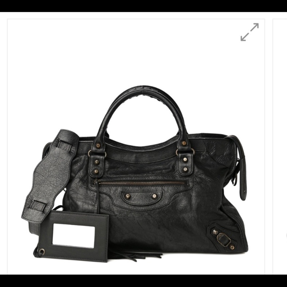Balenciaga Medium Classic City Black Leather Satchel